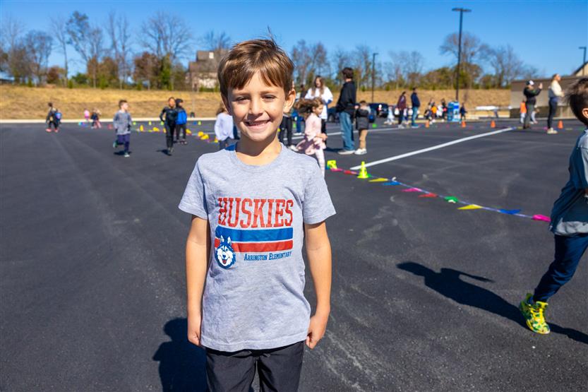 Students participate in a fun run
